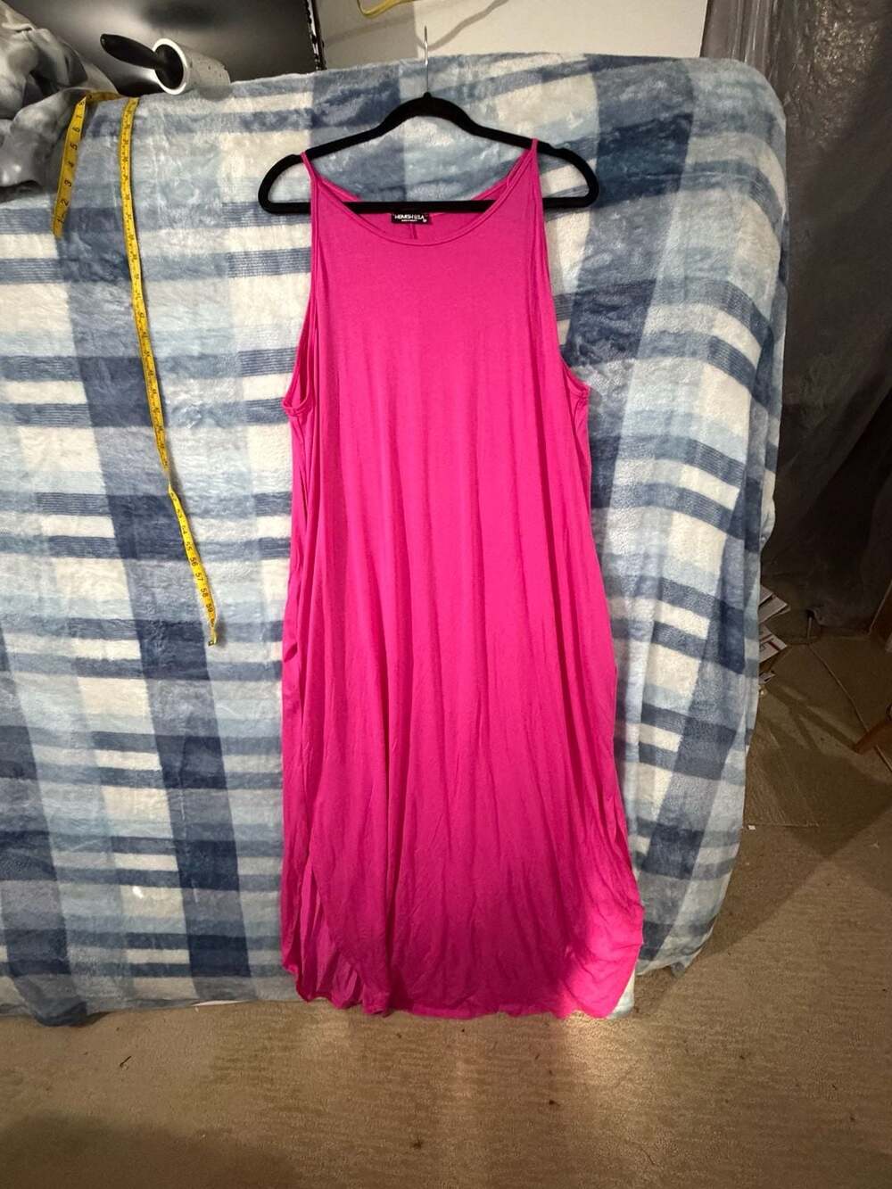 Heimish U.S.A. Plus Size Sleeveless Solid Fuchsia Maxi Dress